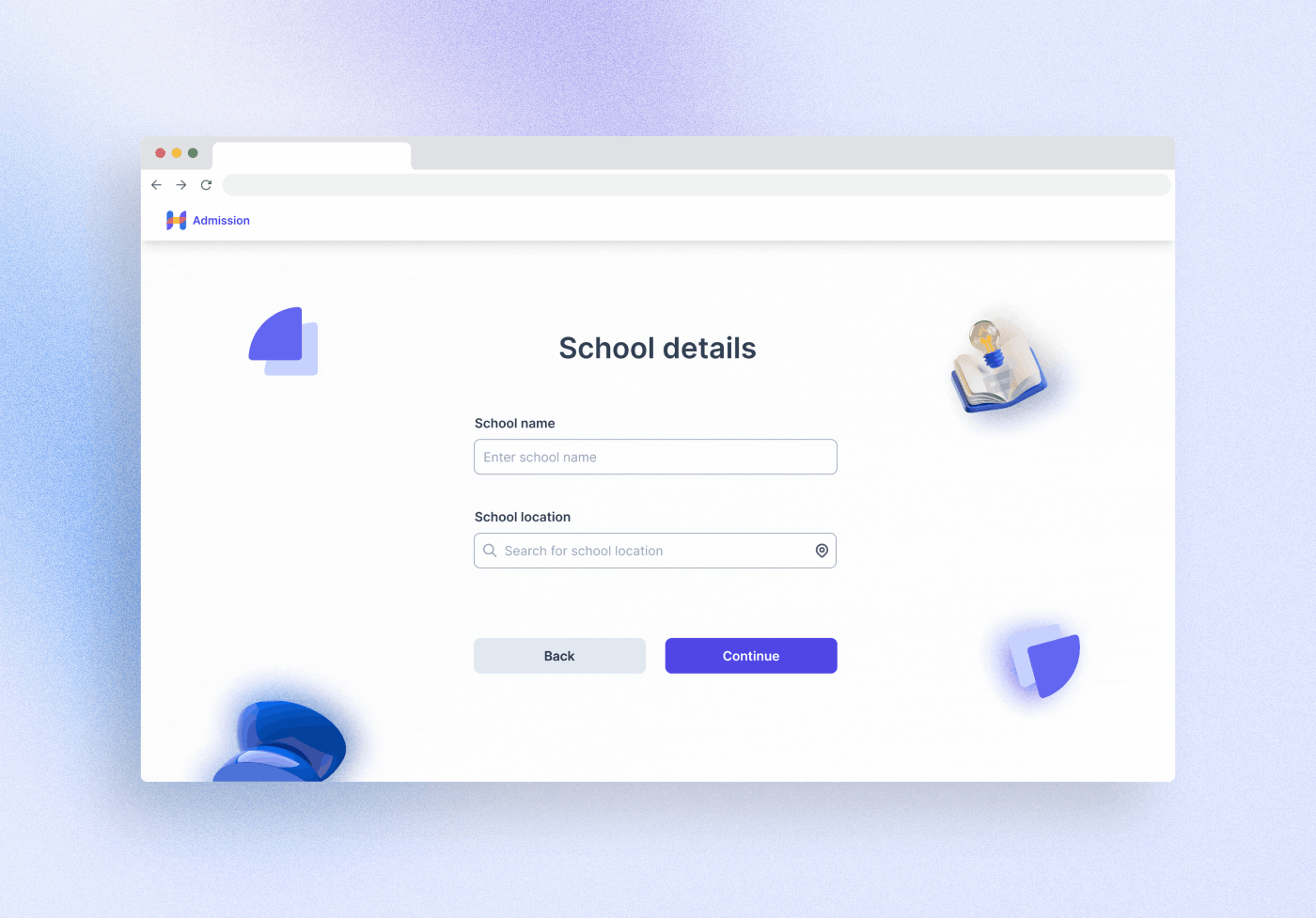 School admissions onboarding experience